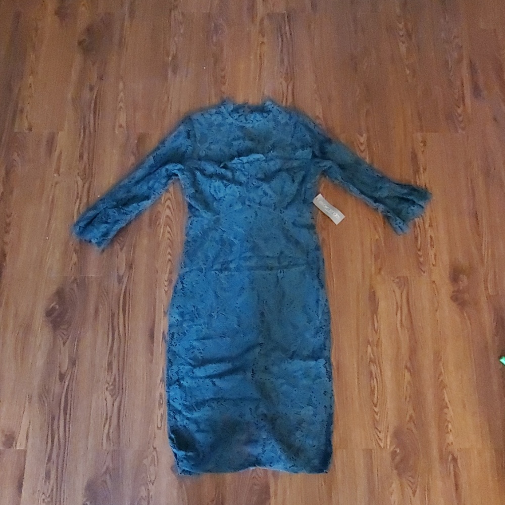 BRAND NEW emerald green lace dress